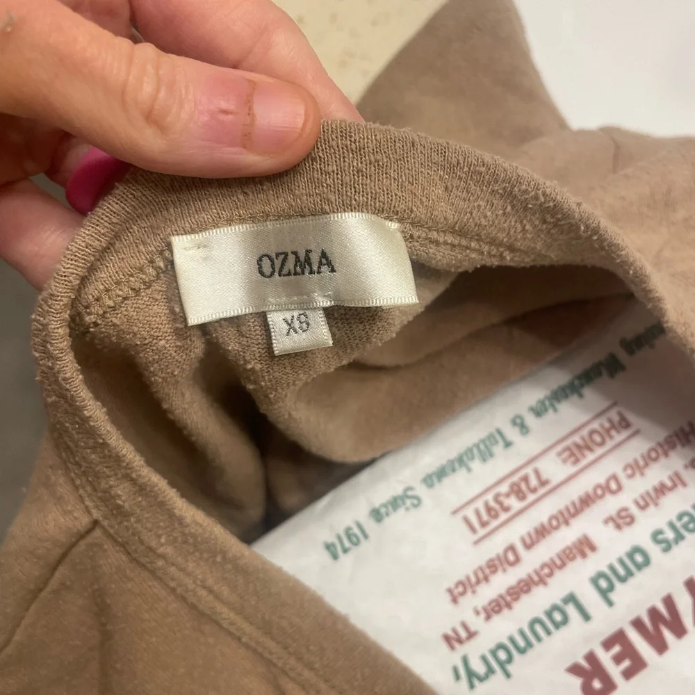 OZMA Tan Button-Up Crop Top - Picture 9 of 13